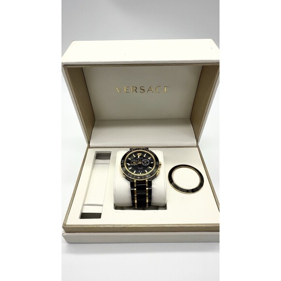 Versace V-Extreme Pro Multifunction Dual Time Watch with Bracelet Black